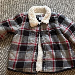 Polarn O. Pyret Sherpa Lined Plaid Jacket